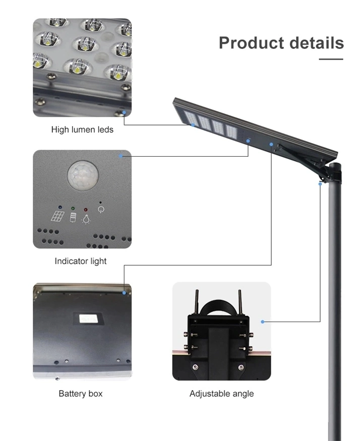 50W 100W 200W 300W Outdoor Waterproof IP65 LED Wall Lamp Lawn Street Solar Garden Lamp