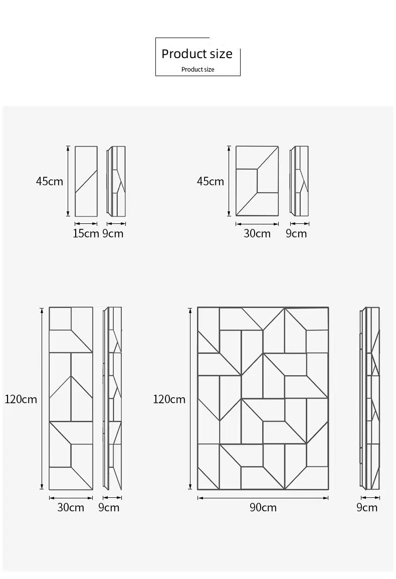Post-Modern Northern Europe Light Luxury Three-Dimensional Geometry Folding Porch Wall Lamp.