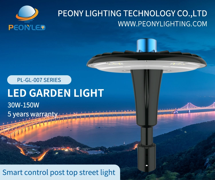 Hot Sale Garden Lamps IP65 Waterproof LED Circular Light Fixtures 40W Post Top Area Light