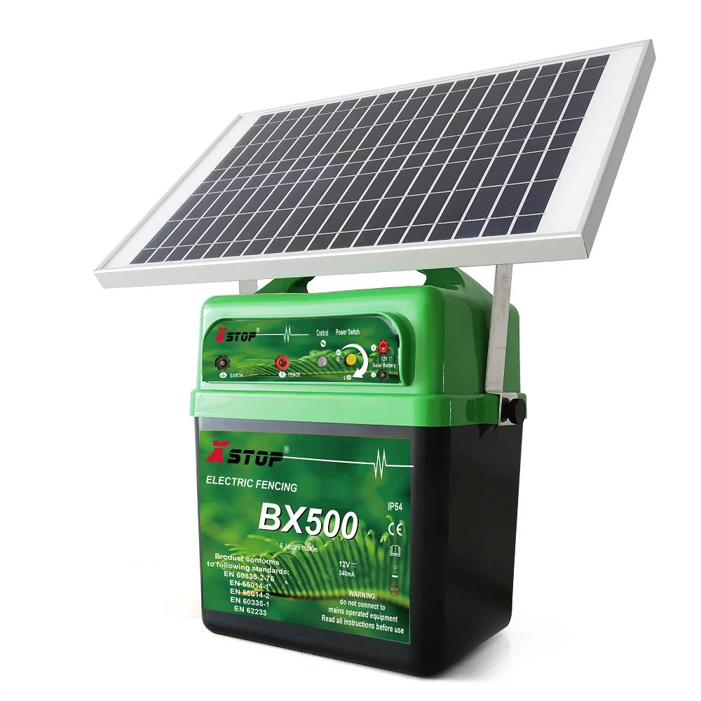 Battery Charging Solar Powered Electric Fence Energizer for Multi-Purpose Farm Uses Output 5 Joules