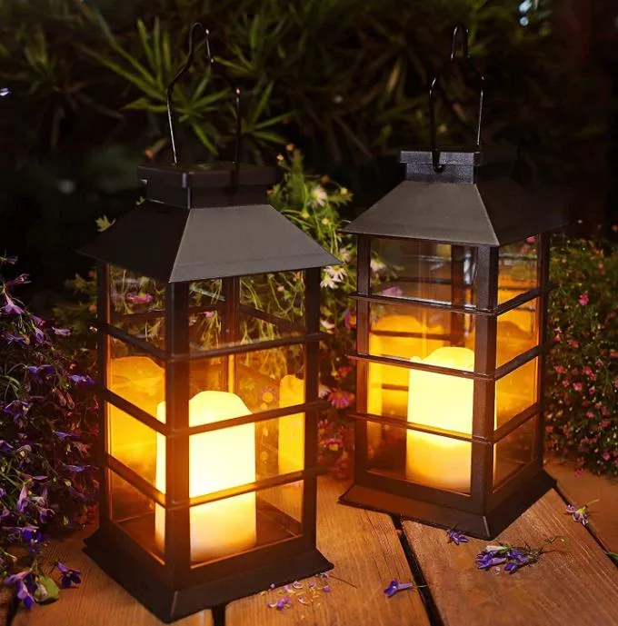 New Style Hanging Candle Decorative Garden Wall Lamp Hot LED Lighting Garden Lawn Yard Solar Powered Garden Wall LED Light