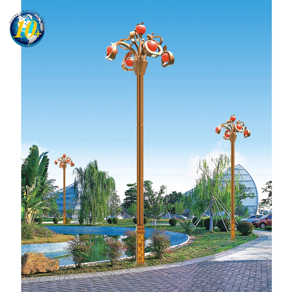 Professional Manufacture Outdoor Decorative Antique Cast Iron Street Lamp Post LED Garden Pole Light