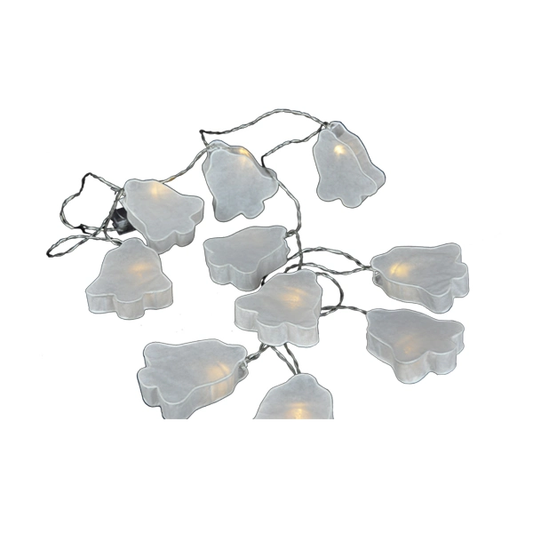 Christmas and All Festive Season Holiday Battery Operated Bell Shape Handmade Garden Paper Mini LED String Lights