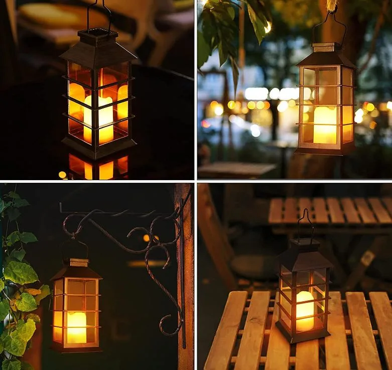 New Style Hanging Candle Decorative Garden Wall Lamp Hot LED Lighting Garden Lawn Yard Solar Powered Garden Wall LED Light