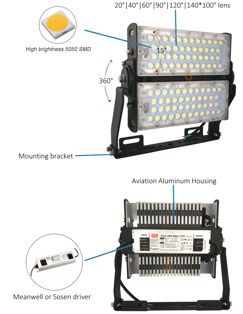 Red/Green/Blue Color Energy Saving 100W LED Flood Aquarium Lamp