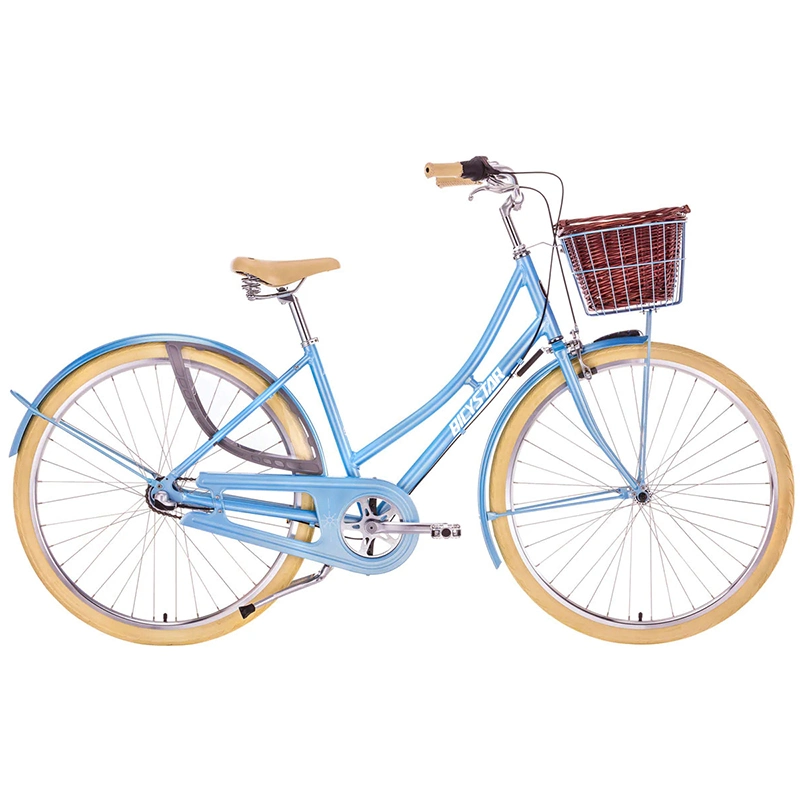 Cheap Fashion Classic 7 Speed 700c Bike Urban Holland Vintage Bike 24/26 Inch Bafang Ultra on City Bike with Basket New for Ladies/Women/Adult