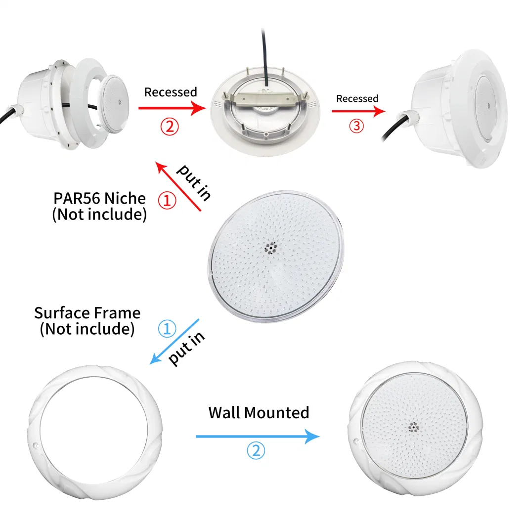 Refined Outdoor Lamp IP68 Underwater LED Swimming Pool Light for Replacement Lighting