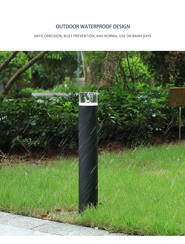 LED Lawn Light Outdoor Garden Stand Pole Pillar Lamp Waterproof Column Lawn Light Courtyard Pathway Post Bollards Light