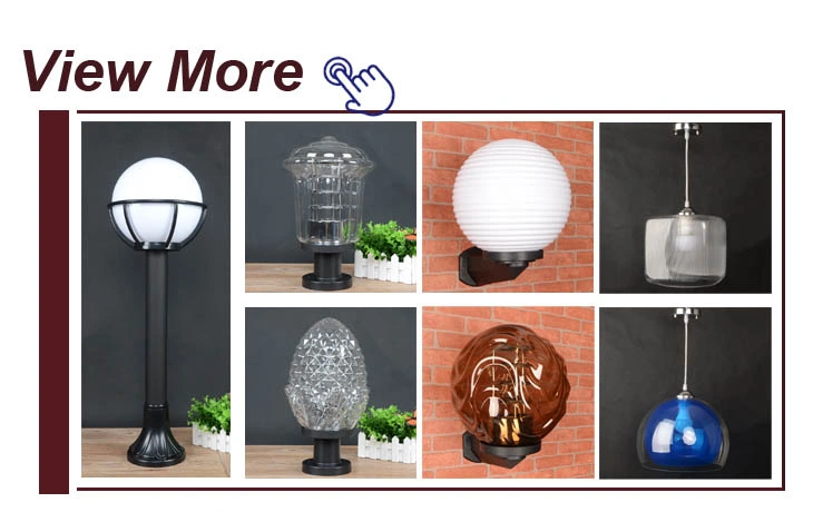 Painted PMMA Globe LED Light for Garden Pole Wall Gate Outdoor Lighting