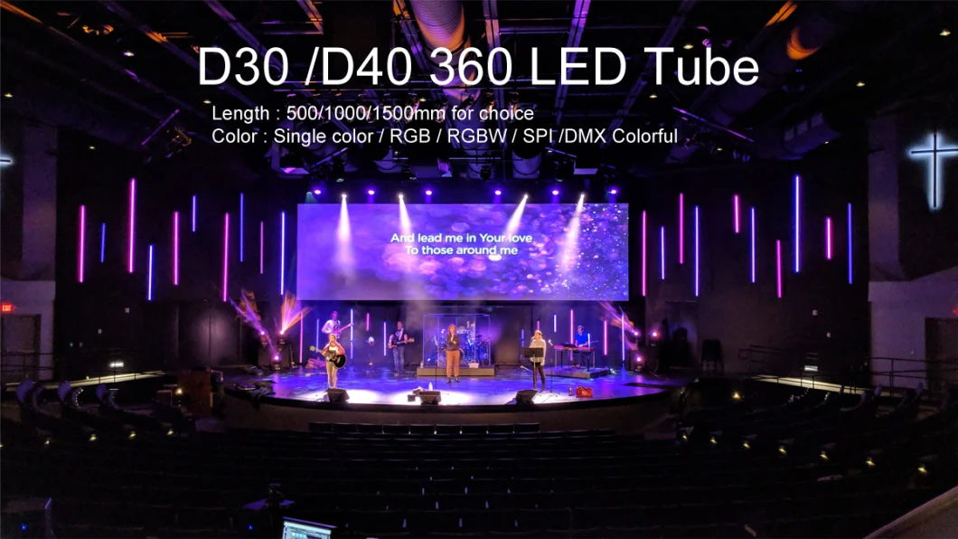 Modern Room Decorative RGB Tube Pendant Light Hoisting Blue Color T8 LED Tube Light