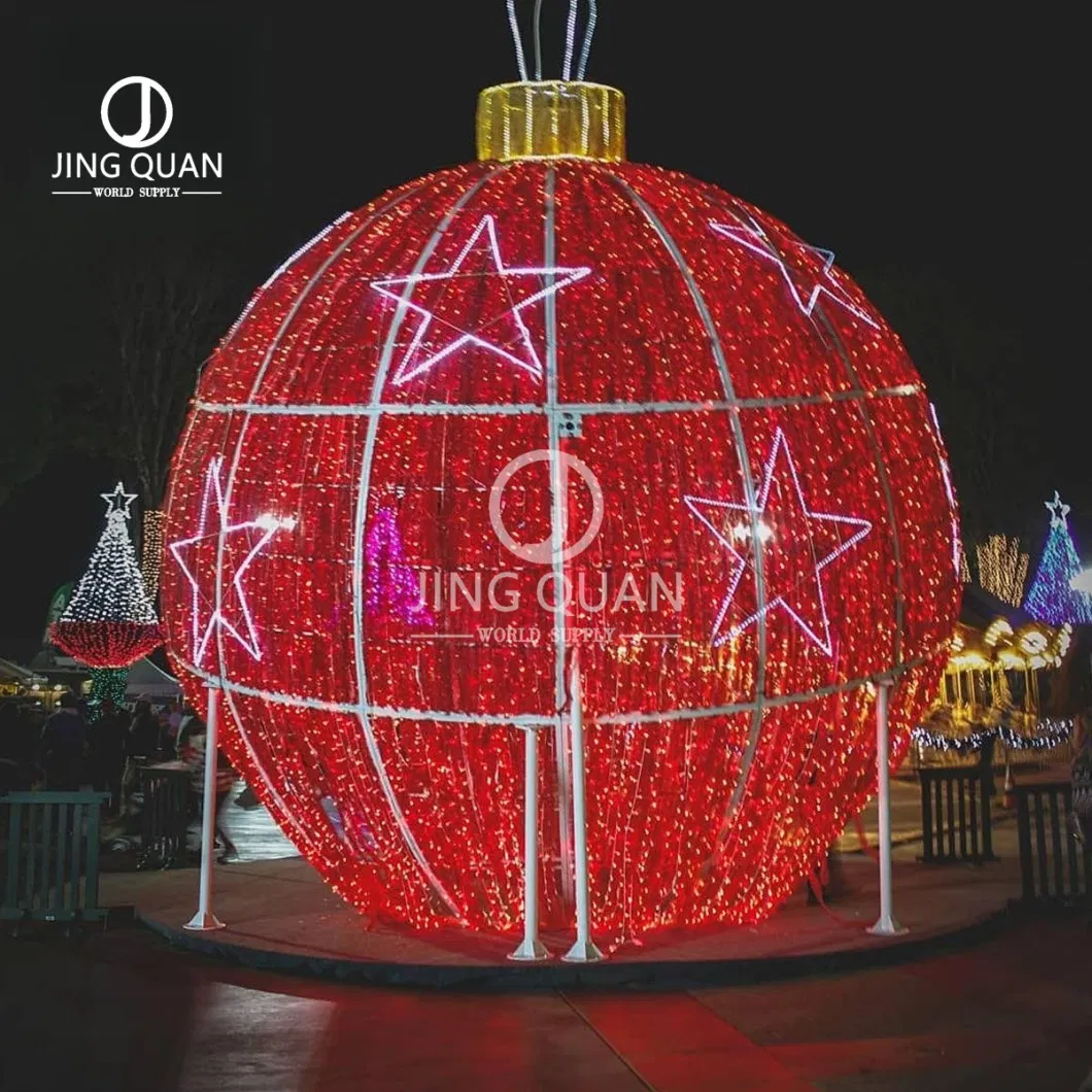 IP65 Waterproof Outdoor Motif Lights Decorative Street LED Ball Shape Light Wall Hanging for Christmas