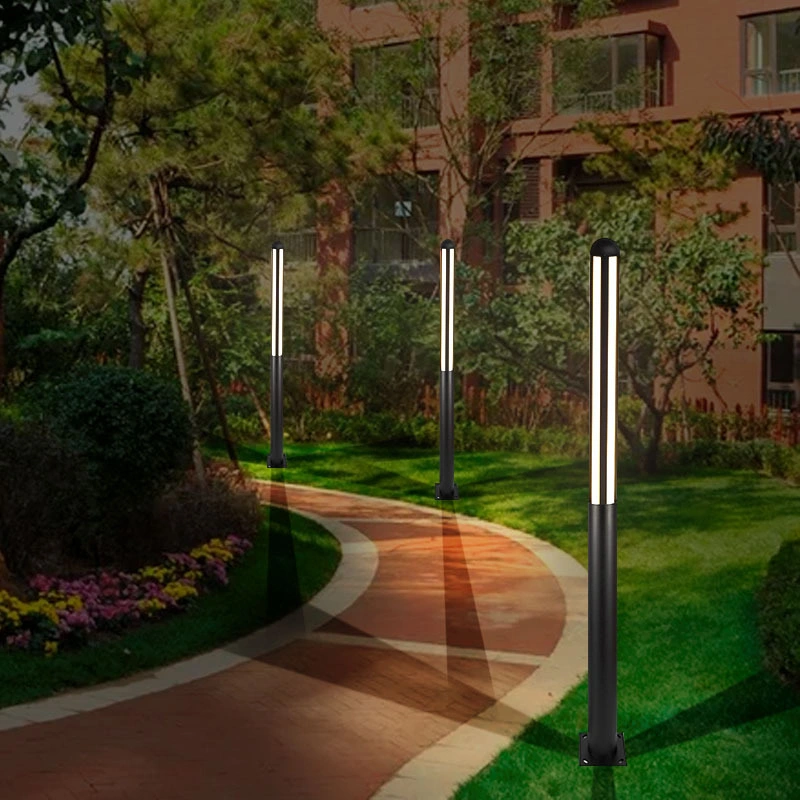 LED Outdoor Garden Light Waterproof Landscape Lamp Simple Modern Cylindrical Electric High Pole Street Lamp