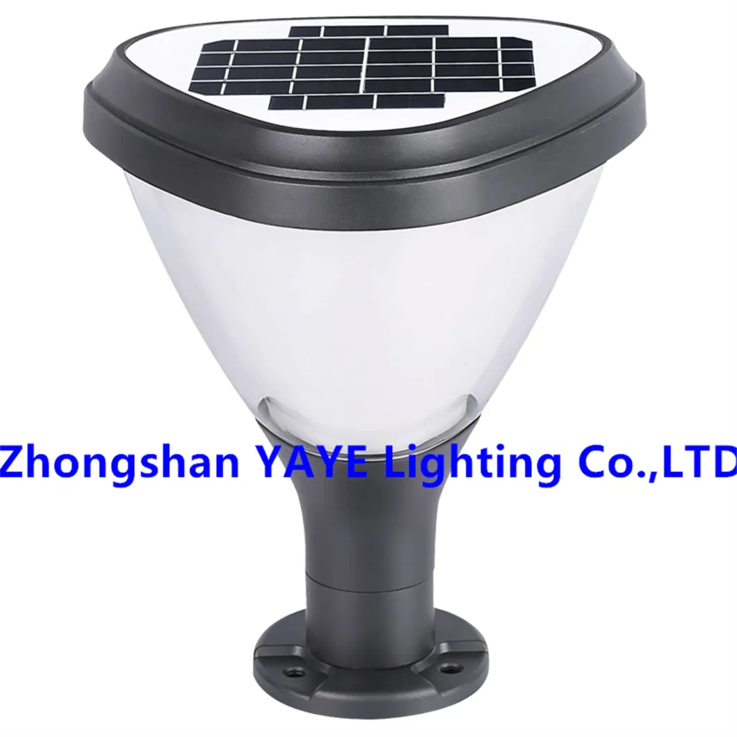 Yaye Factory LED Solar Pillar Lighting Garden Park Pathway Waterproof IP67 High Power 50W High Quality Best Service 3 Years Warranty Best Service