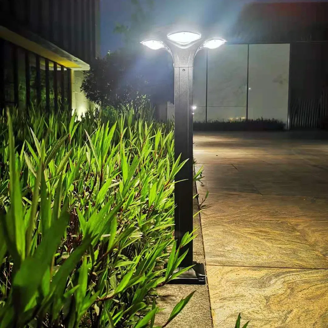 CE IP65 Aluminum LED Decorative Outdoor Bollard Lamp Solar Garden Light for Lawn Yard Path Walkway