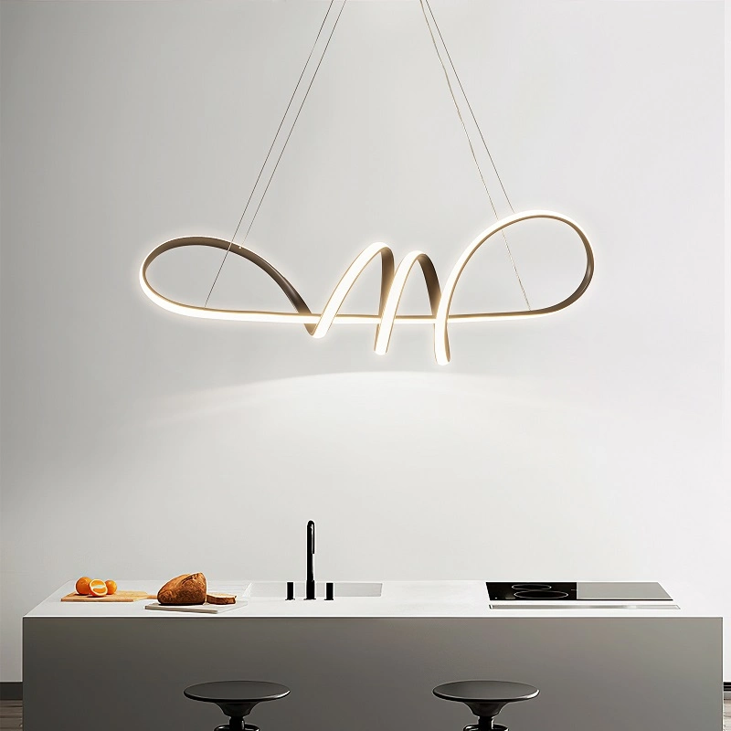 Creative Pendant Light Black Chandelier LED Hotel Decorative Hanging Lamp Light