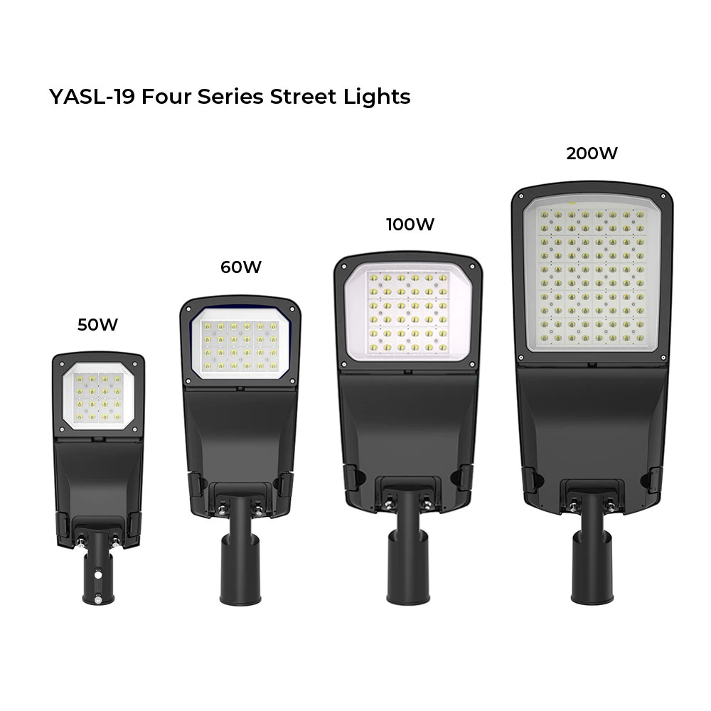 Outdoor LED Streetlight Ik 08 Fixtures 3000 6500K Ik08 IP66 Waterproof SMD Street Luminaries LED Adjustable Commercial Shoebox Light