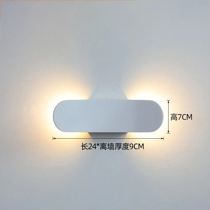 Minimalism Protruding Curved Strip LED Wall Lamp Garden Park Courtyard Light Outdoor Lighting Decor Waterproof