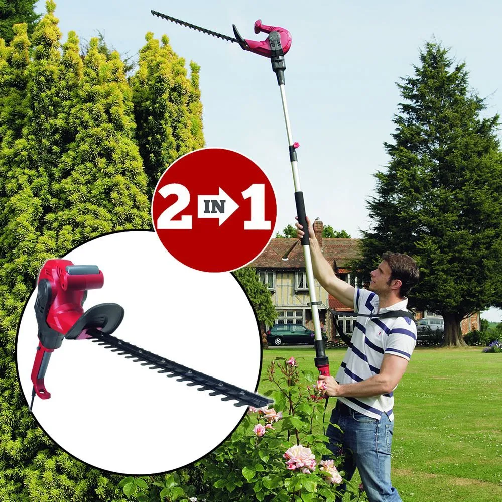 2in1 Set Electric Pole/Telescopic Hedge Trimmer/Short Hedge Trimmer-Garden Power Tools