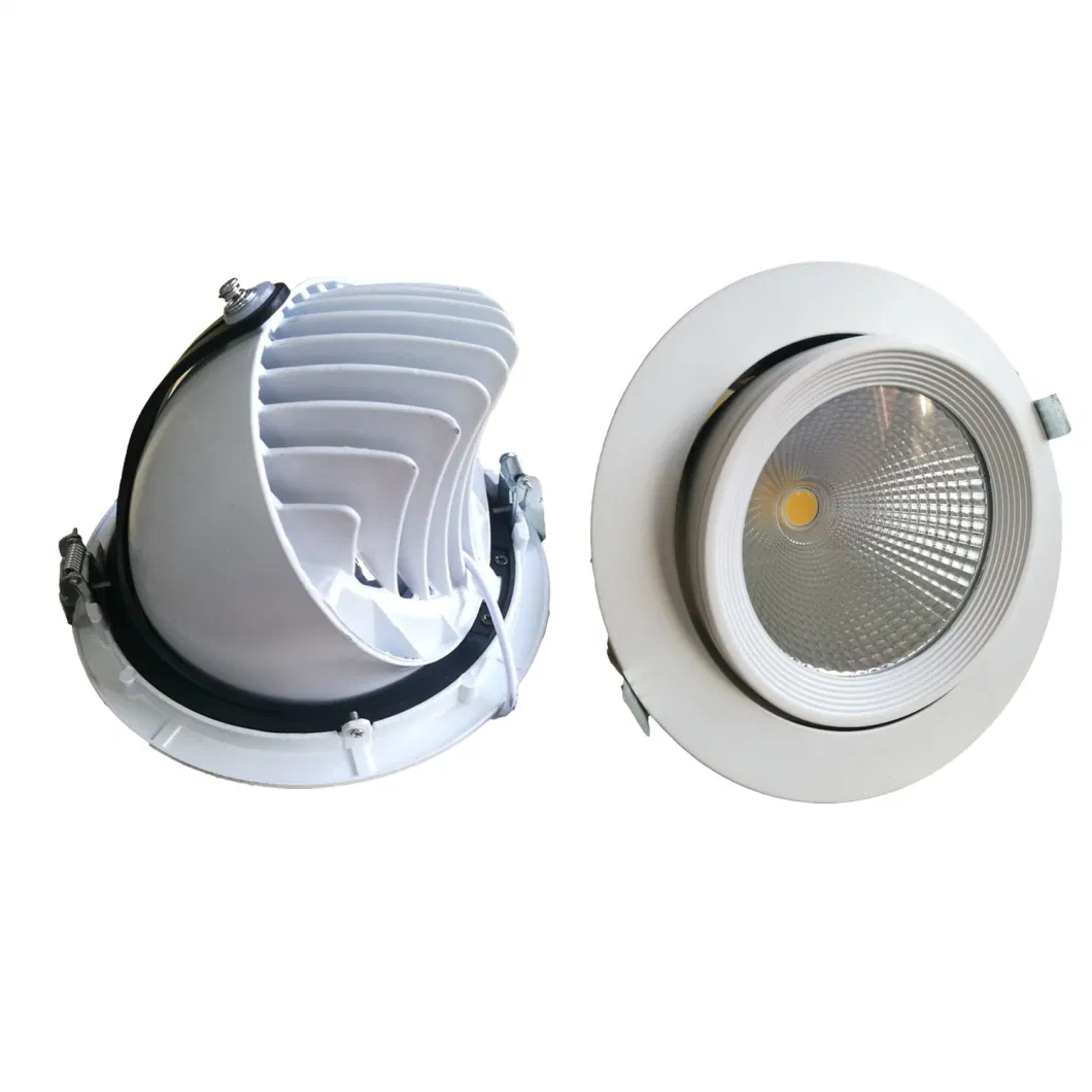 Recessed 40W Epistar COB LED Gimbal Downlight with Mean-Well Driver