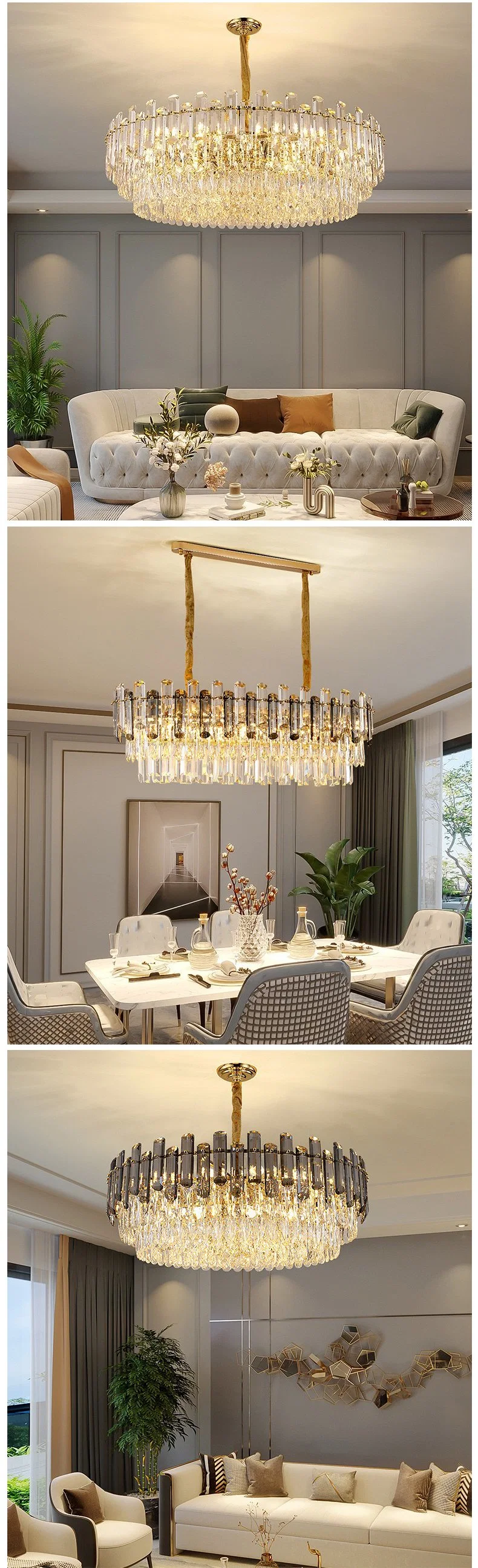 Luxury Nordic Lamp Modern Crystal Creative Design Transparent Crystal Decorative Indoor Pendant Modern Hanging Chandelier Light