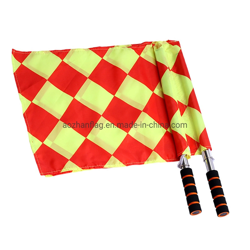 Aozhan Cheap Stainless Steel Aluminum Advertising Sports Flexible Telescopic Colorful Hand Held Portable Tour Guide Flag Pole for Sale