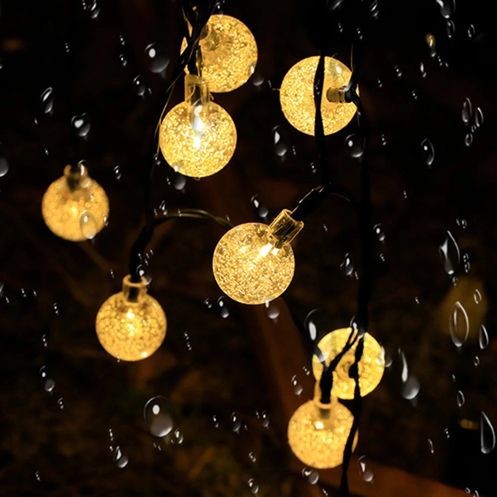 Outdoor Waterproof Crystal Fairy Light Chritmas Garden Solar String Lights