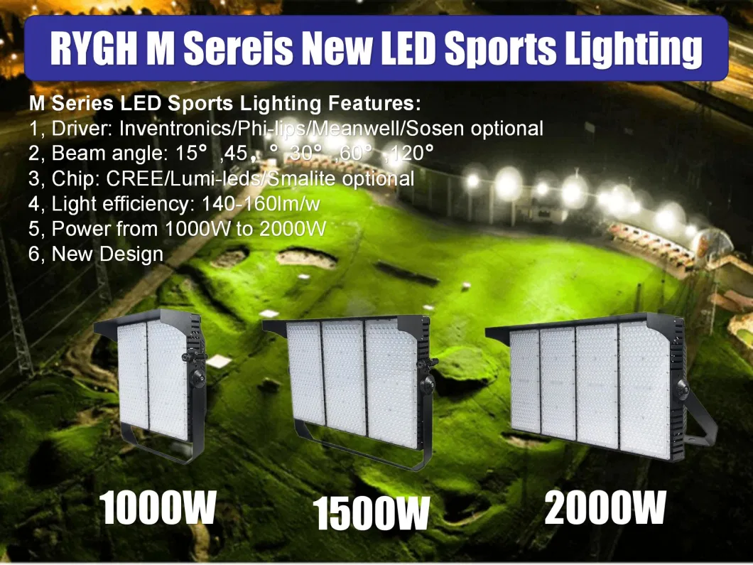 Saudi Gym Sports Field 1200W 1500W 1500 Watt Football Pitches High Mast Stadium LED Flood Light Floodlights for Sports Fields