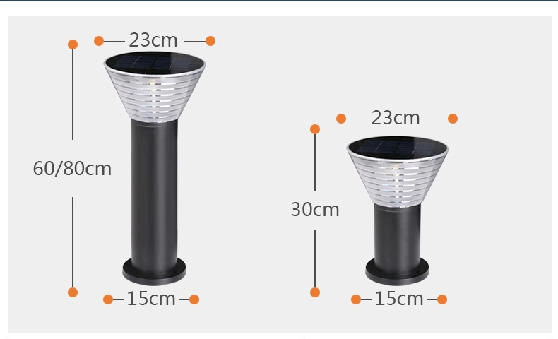 Outdoor IP65 Waterproof Garden Decorative Solar Bollard Lawn Light