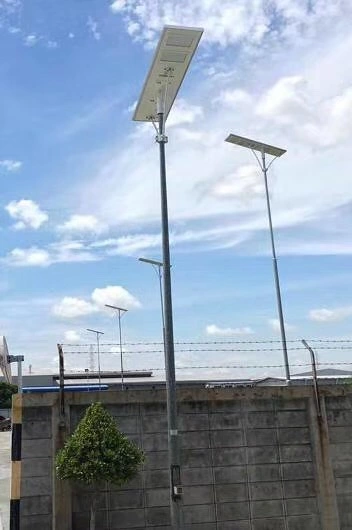 6m7m8m9m10m Street Pole Outdoor Lighting Solar Light Garden Lawn Lamp MPPT Integrated Solar Powered LED Street Light