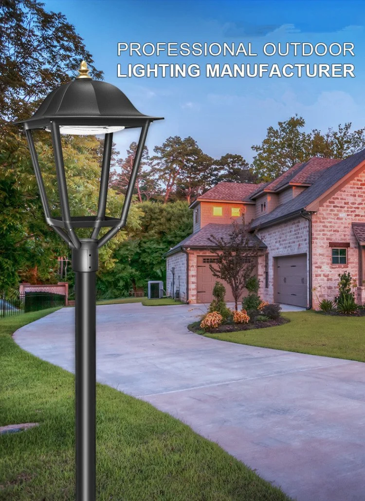 Modern Pathway Landscape Post Top Street Lamp 35watt LED Garden Light