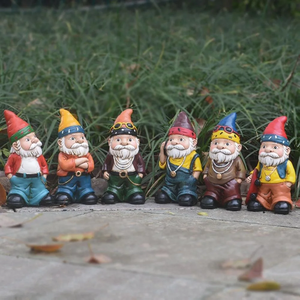 Resin White Beard Gnome Funny Dwarf Old Man Statue Handmade Garden Ornaments Wyz20930