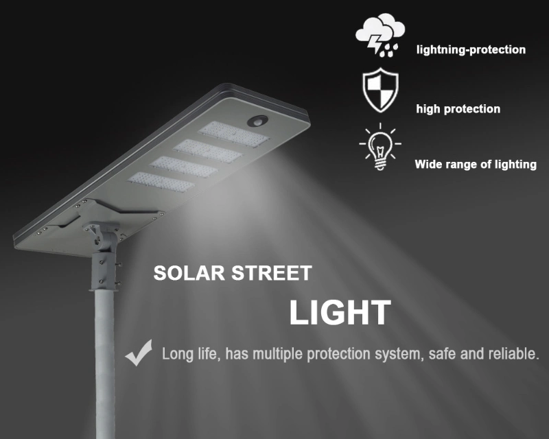 Light Modern 80W Solar Street Light LED Roadway Lighting for City Streets