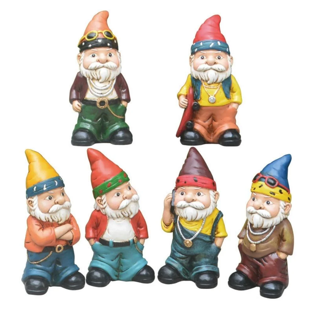 Resin White Beard Gnome Funny Dwarf Old Man Statue Handmade Garden Ornaments Wyz20930