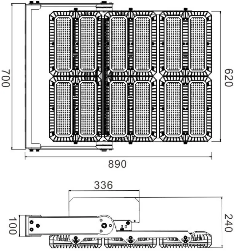 Build-in 10kv SPD 200W 450W 650W 900W 1350W IP67 Waterproof LED Stadium Light Sport Field LED Floodlight High Mast Lighting