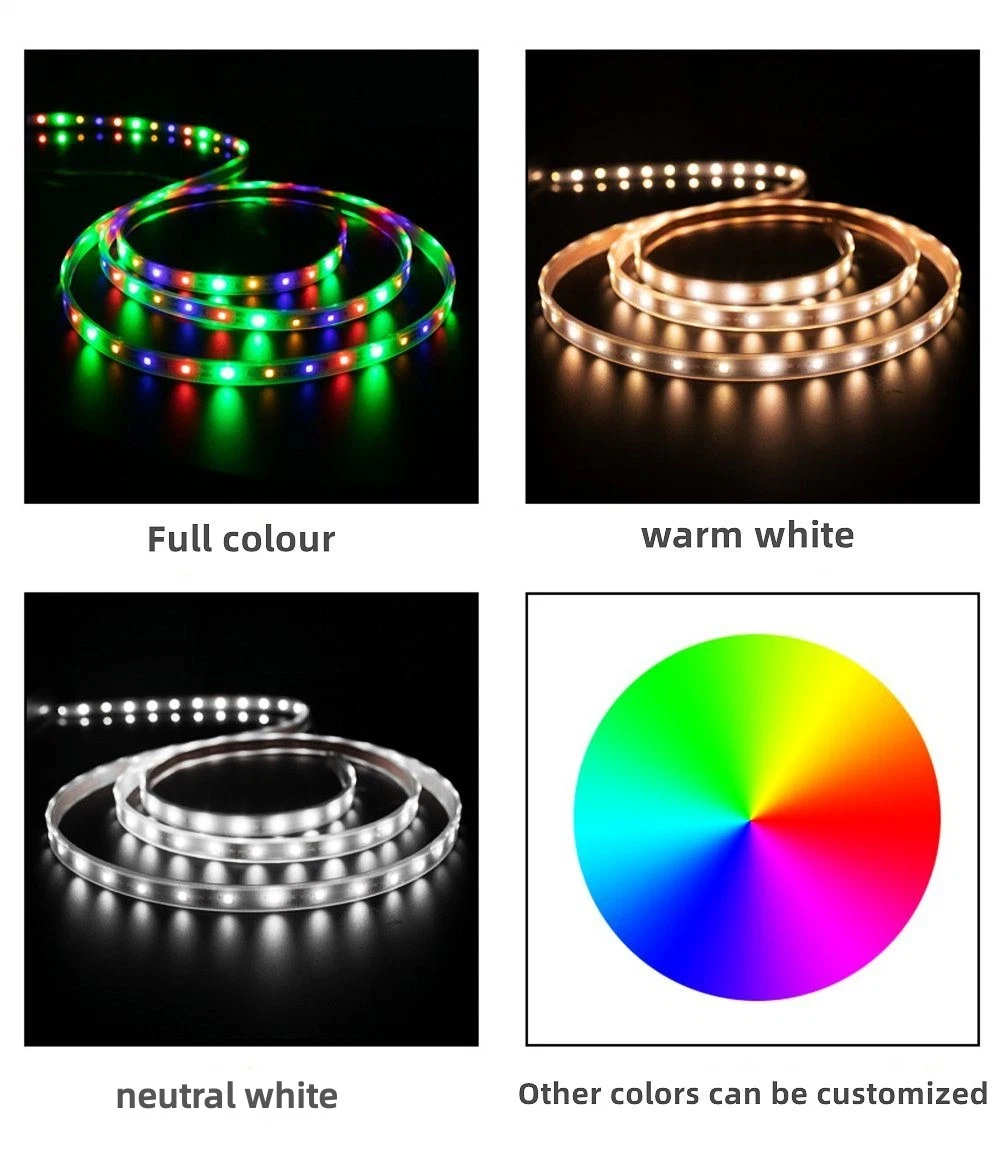 Wholesale Energy Saving Solar Light RGB LED Strip Garden Lights with Buit-in Batteries Operated for Christmas Decoration Holiday Use