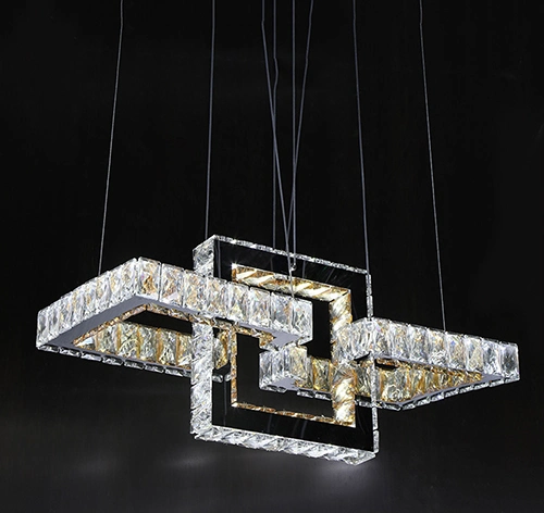 Home Lighting Pendant Lamp Indoor Modern K9 Crystal Light for Room Decorative