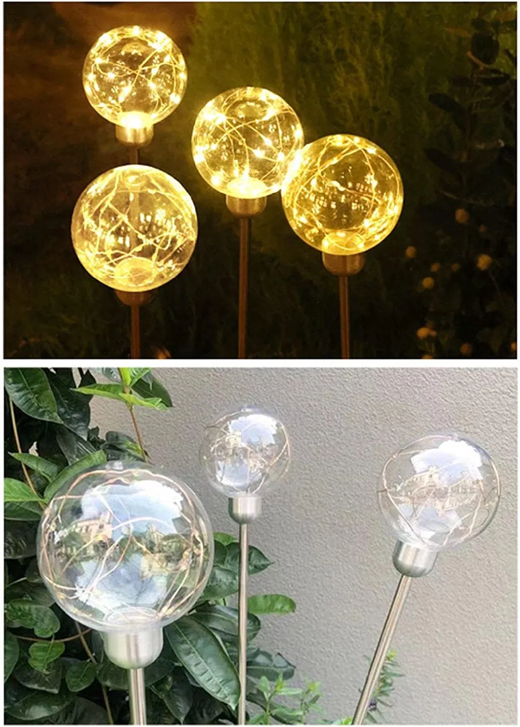 Solar Ball Reed Lamp Garden Courtyard Decorative LED Solar Floor Lamps Outdoor Waterproof Copper Wire Ball Reed Lights