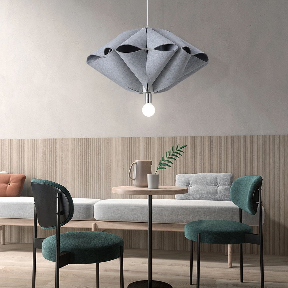 Table Hanging Lampshade Frames Felt Halo Pendant Light Lampshade Home Decorative Light