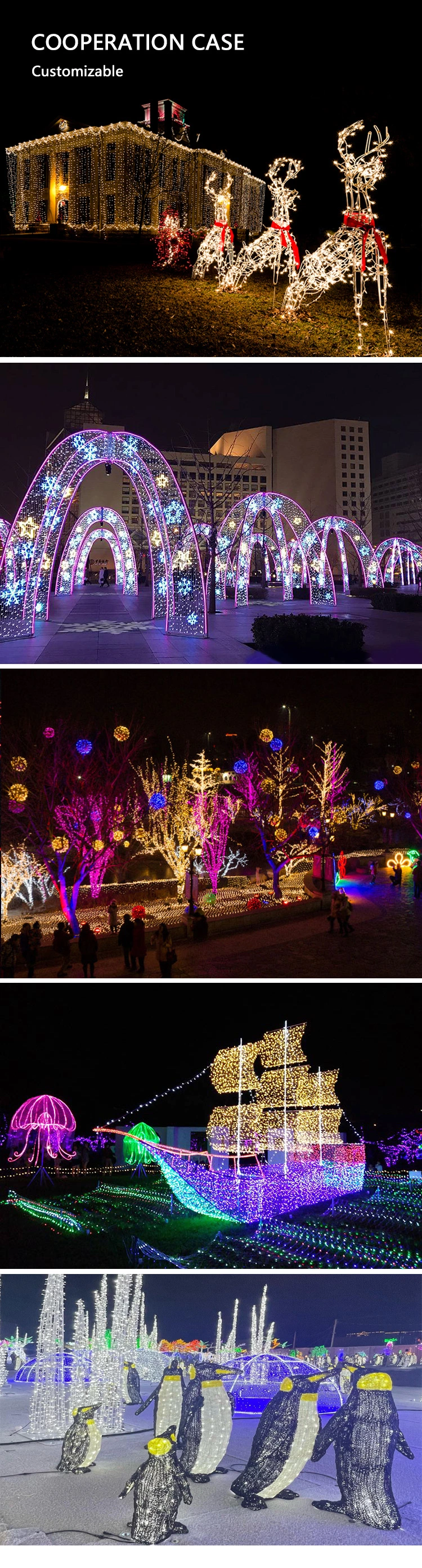 IP65 Waterproof Outdoor Motif Lights Decorative Street LED Ball Shape Light Wall Hanging for Christmas