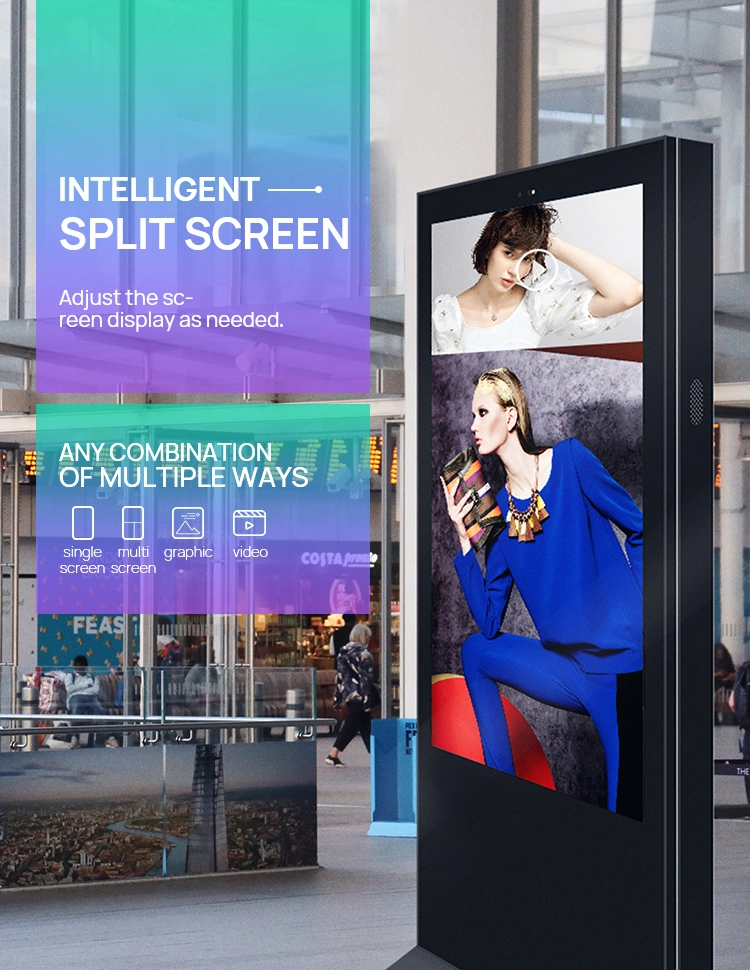 High Brightness Smart City Digital Signage Display IP65 Waterproof Outdoor Street Pole Advertising LED Screen