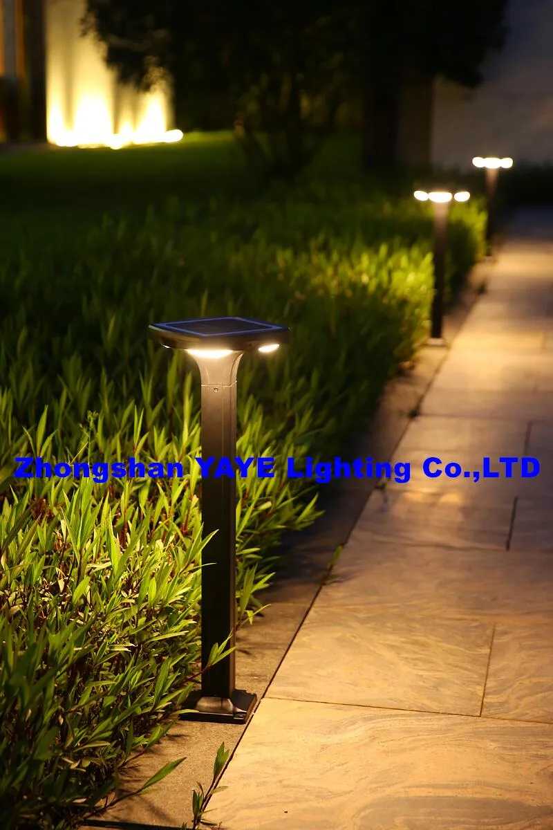 Yaye Best Quality 30W CE Solar Stand Garden Path Black Aluminum Landscape Lawn COB IP66 LED Bollard Light for Landscape Yard Walkway Garden Light 1000PCS Stock