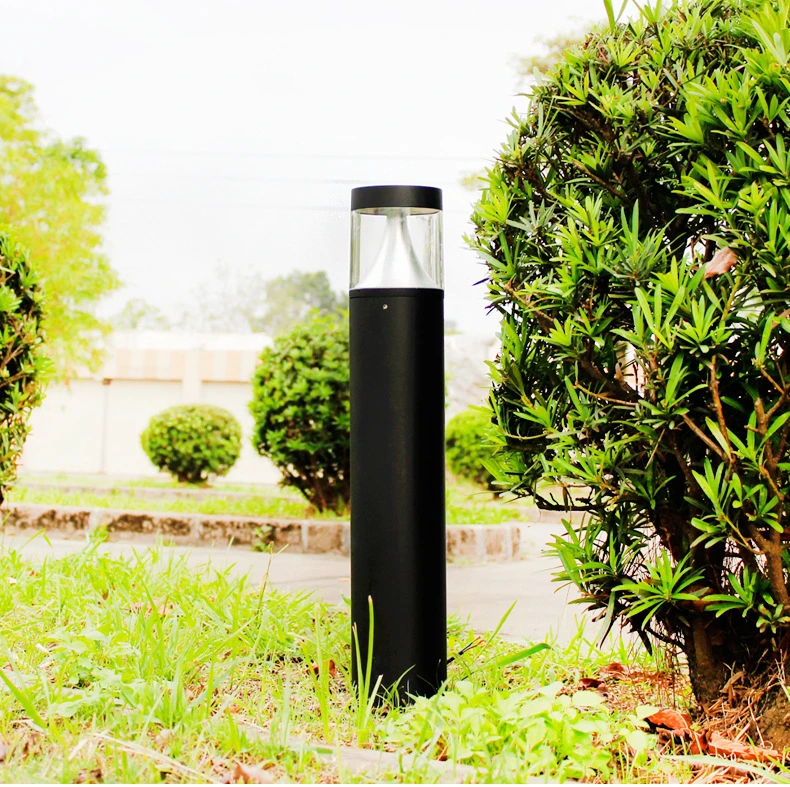 12W Round Outdoor Waterproof Landscape Aluminum Bollard Garden LED Lawn Light