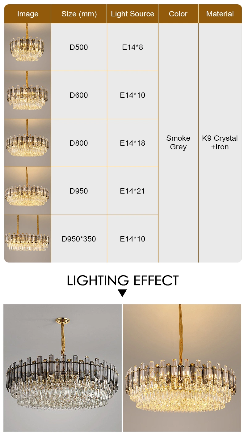 Luxury Nordic Lamp Modern Crystal Creative Design Transparent Crystal Decorative Indoor Pendant Modern Hanging Chandelier Light