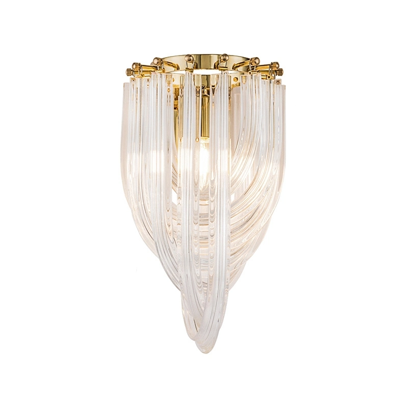 Post-Modern High-Grade Creative Gold Color Crystal Wall Lamp for Living Room Villa Hotel and Sales Department