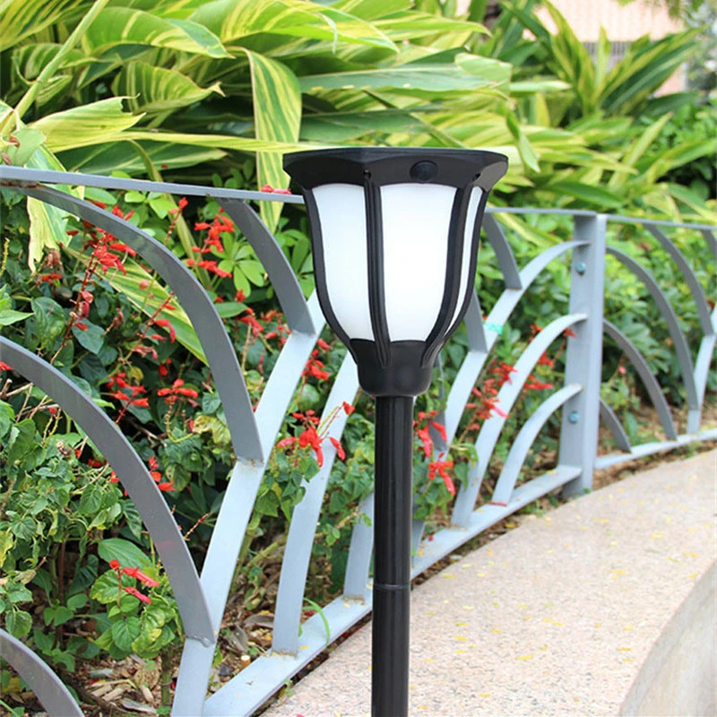 Patio 3-in-1 Dancing Fire Torch Lamp Wall Mount Insert Stake 96 LED Lights for Garden Landscape Path Lawn Decorative Security Light Bl12026