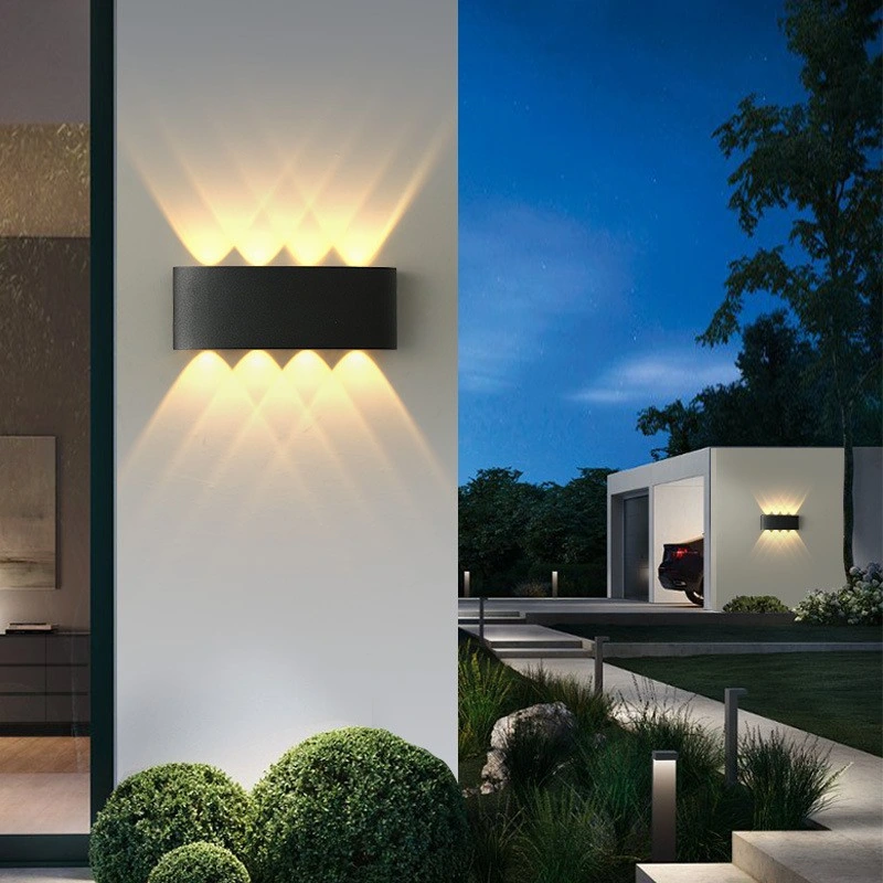 LED Outdoor Wall Light Waterproof Garden Aisle Light Villa Cement up Down Light