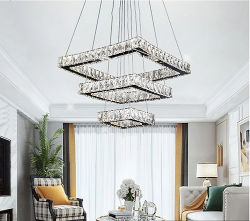 Home Lighting Pendant Lamp Indoor Modern K9 Crystal Light for Room Decorative