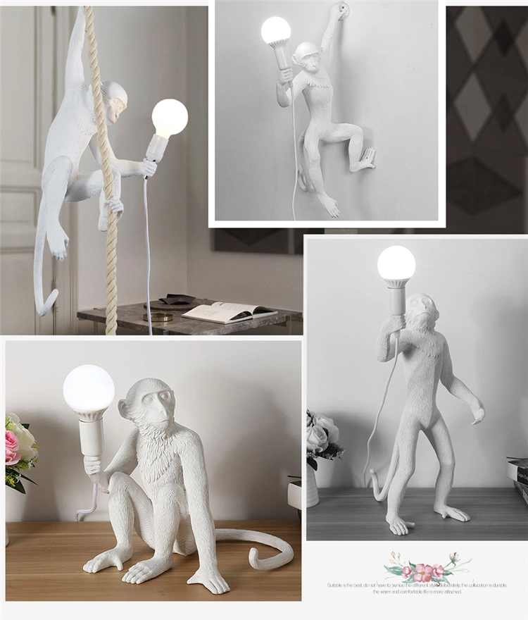 Artistic Design Modern Monkey Wall Lamp for Indoor Bright Lighting