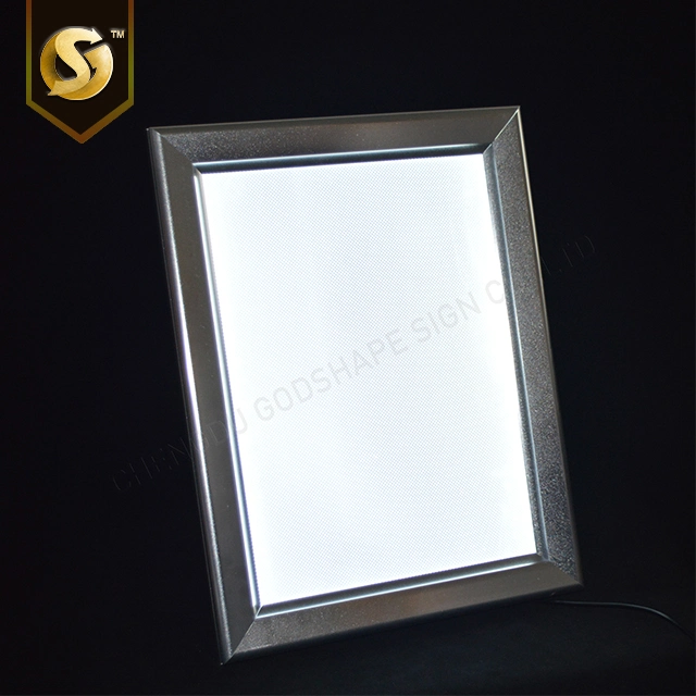 A3 Aluminum Profile Aluminum Extrusion Shiny Silver Super Slim Snap Frame LED Clip on Frame Board Edge-Lit Slim Light Box