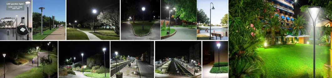 170lm/W High Quality Outdoor Lamp LED Garden Lighting Pole for Street Park